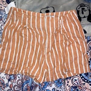 Orange/ white shorts